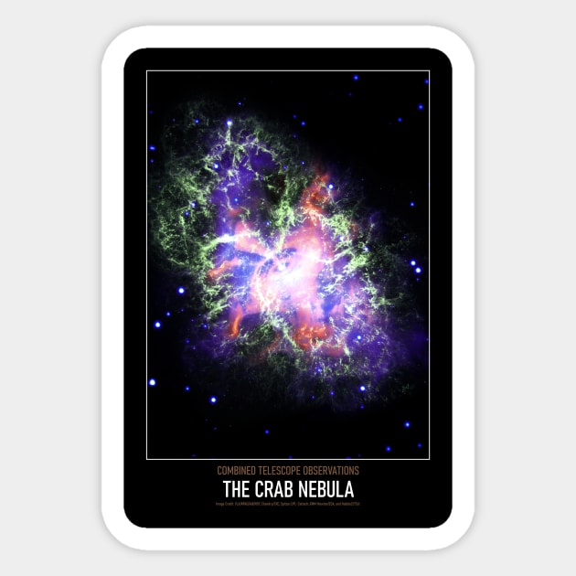 High Resolution Astronomy The Crab Nebula Sticker by tiokvadrat